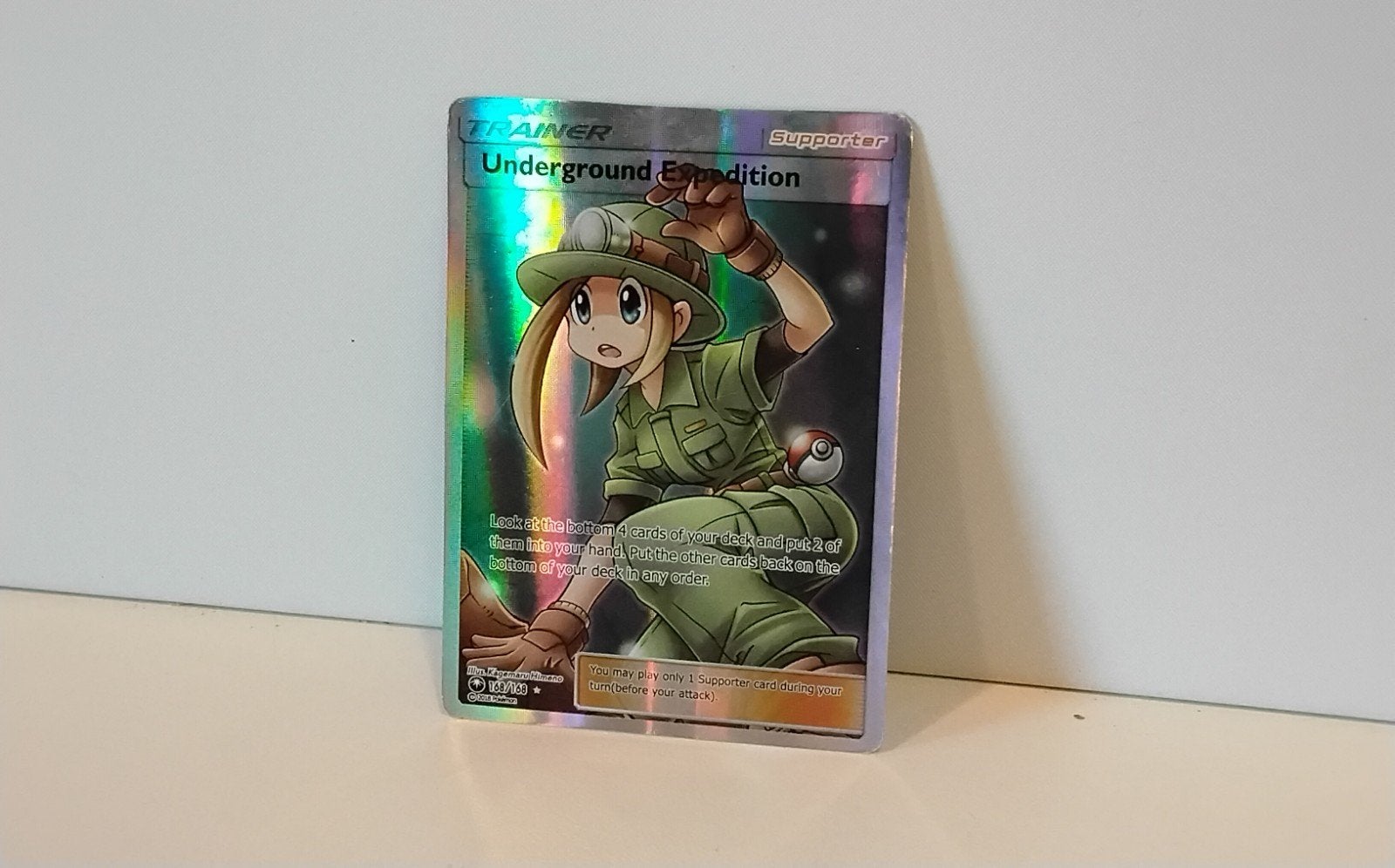 Pokemon TCG Underground Expedition Supporter Full Art, Ophalen of Verzenden, Zo goed als nieuw, Losse kaart, Foil