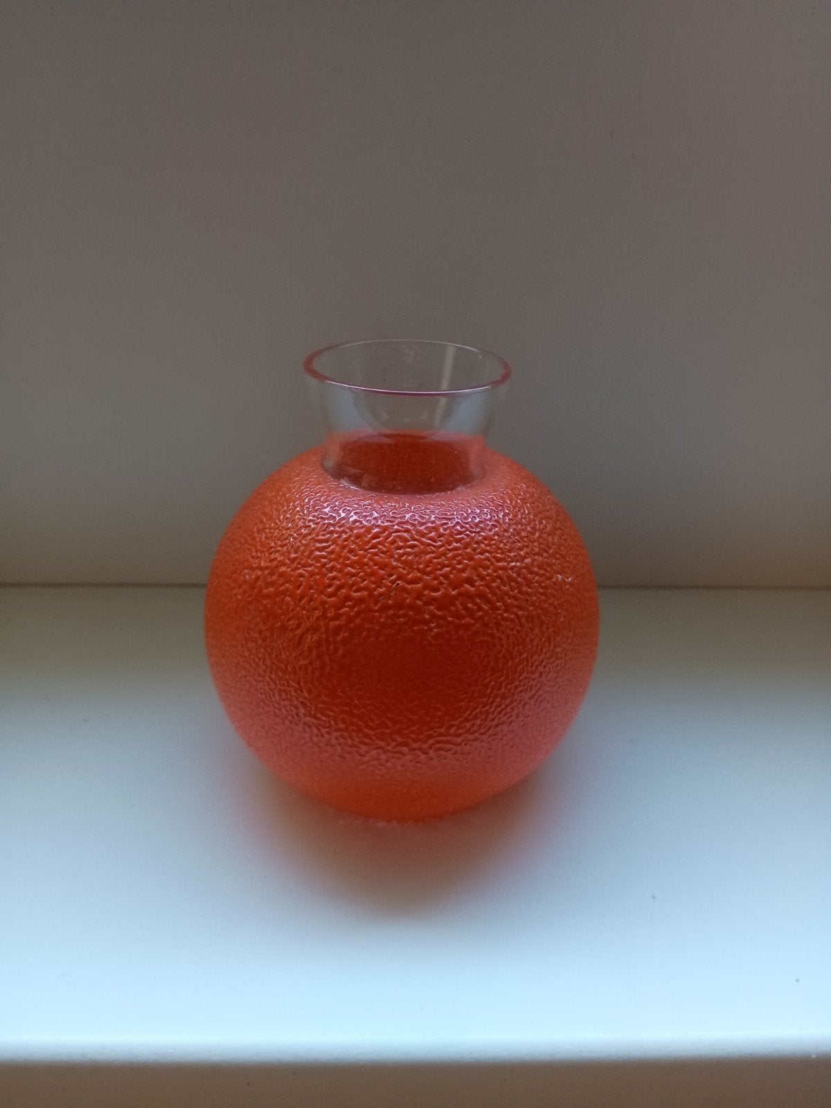Oranje vaasje Leerdam W.J. Roozendaal, Antiek en Kunst, Ophalen of Verzenden