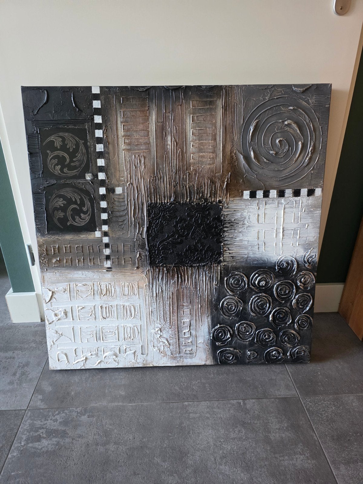 Schilderij, Ophalen, Vierkant, Zo goed als nieuw, 75 tot 100 cm
