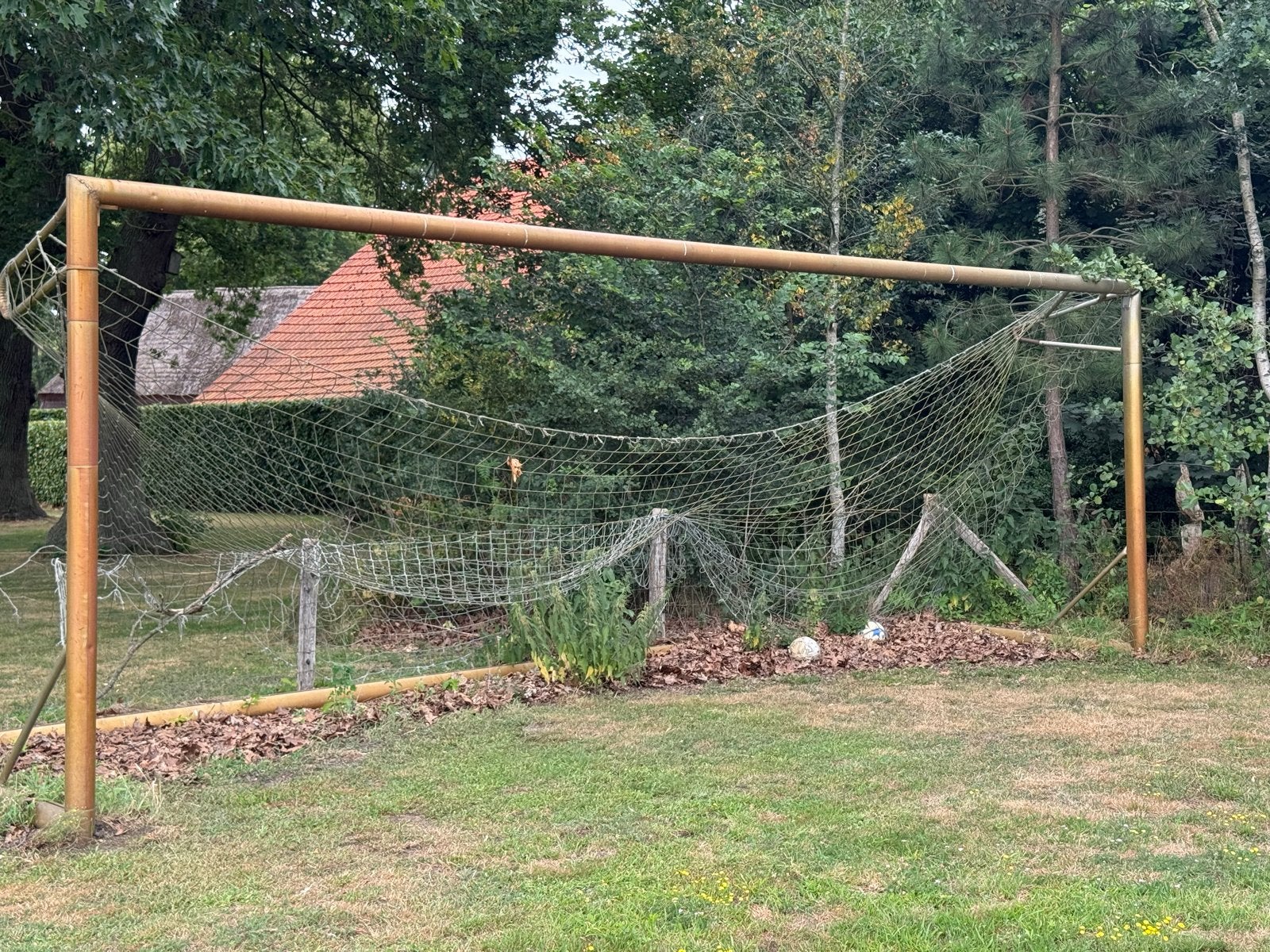 Voetbaldoel met net - Gebruikt maar functioneel, Maat XS of kleiner, Ophalen, Gebruikt, Overige typen