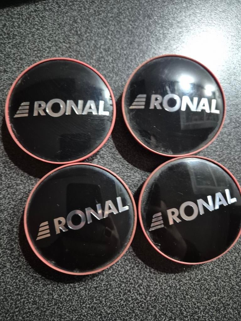 Ronal Naafdoppen Set - Zwart met Rood Detail, Ophalen of Verzenden, Nieuw
