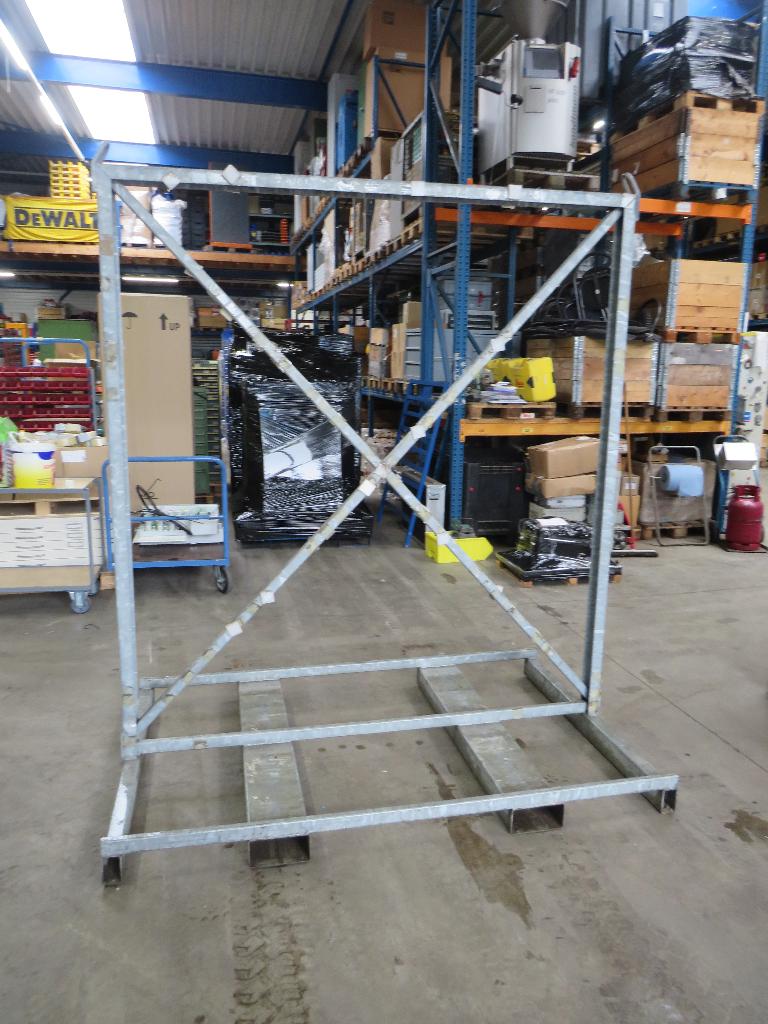 glasbok transportbok dubbelzijdig gegalvaniseerd hijsogen, Ophalen, Gebruikt, Zandhaarweg, Glasbok