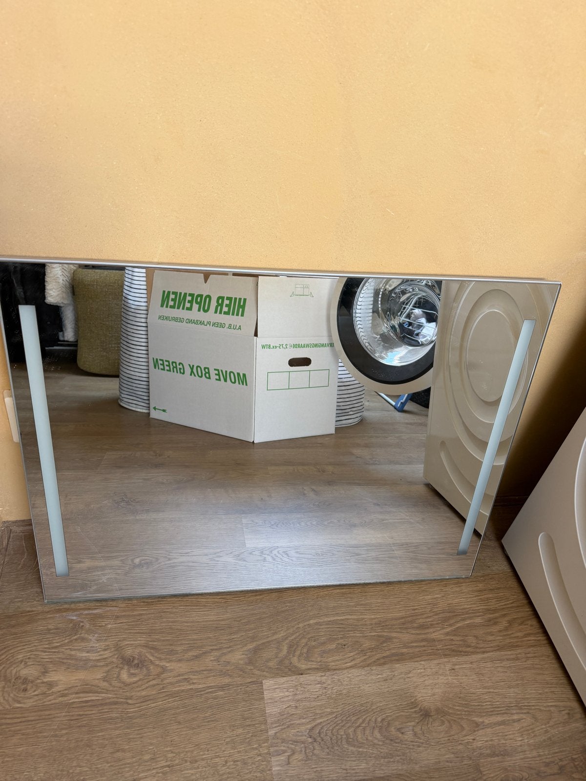 Bruynzeel badkamerspiegel verlichting/verwarming, Ophalen, Gebruikt, 75 tot 100 cm, Minder dan 100 cm