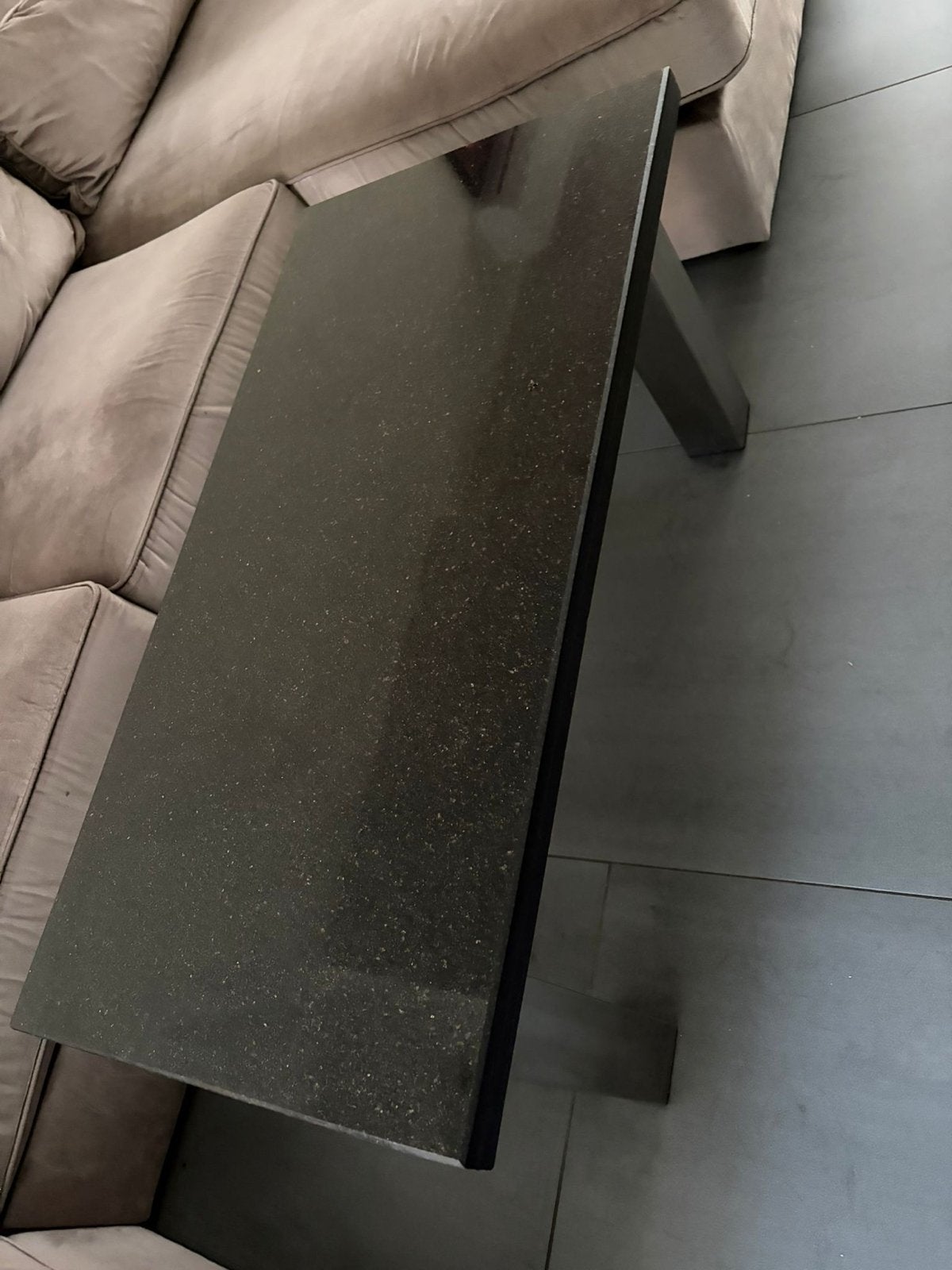 Zwarte bijzettafel 100x50 cm, Ophalen, Overige materialen, Gebruikt, 100 tot 150 cm