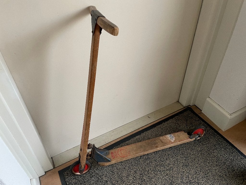 Oude houten step Steiff-roller jaren 50, Ophalen, Gebruikt, Overige typen, Steiff