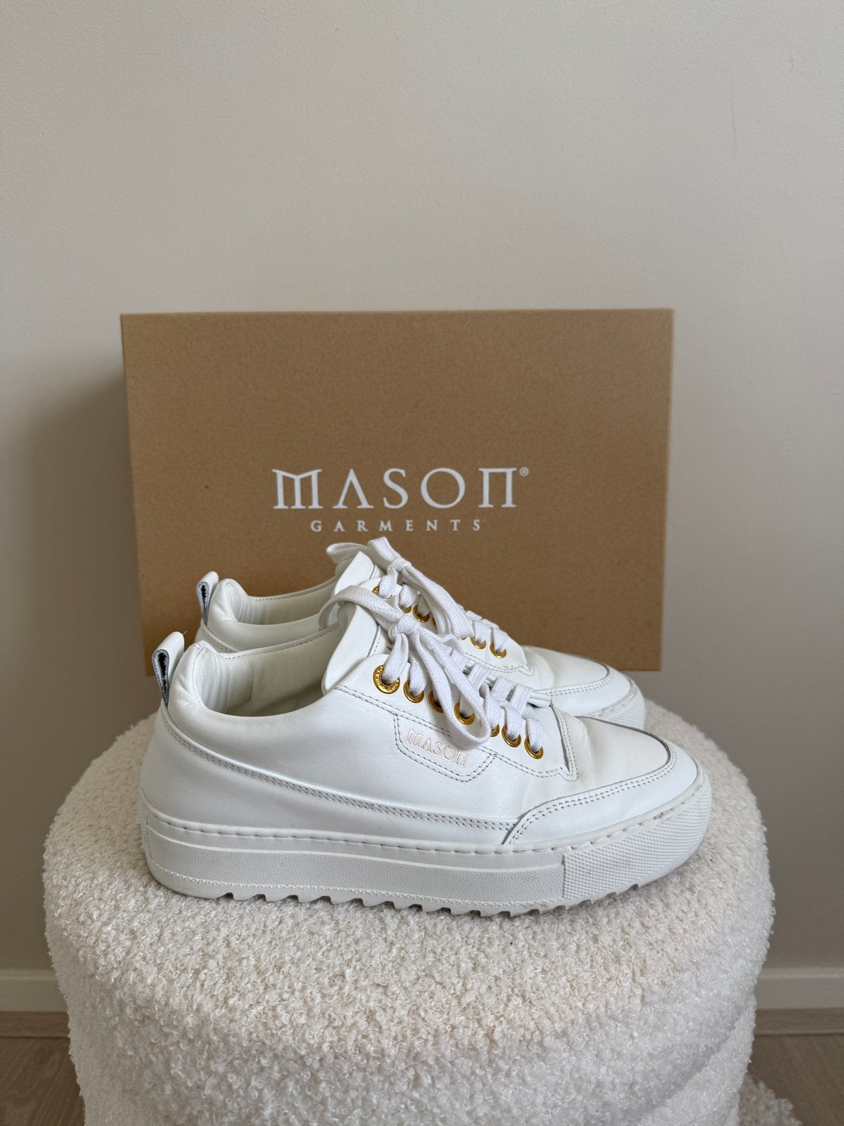 Mason Garments Torino Sneakers Wit Leer, Kleding | Dames, Schoenen, Wit, Ophalen of Verzenden, Sneakers of Gympen, Zo goed als nieuw