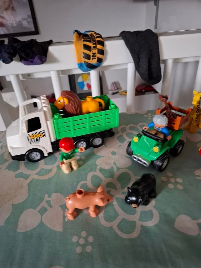 Duplo speelgoed set met dieren en voertuigen, Ophalen of Verzenden, Gebruikt, Jongen of Meisje