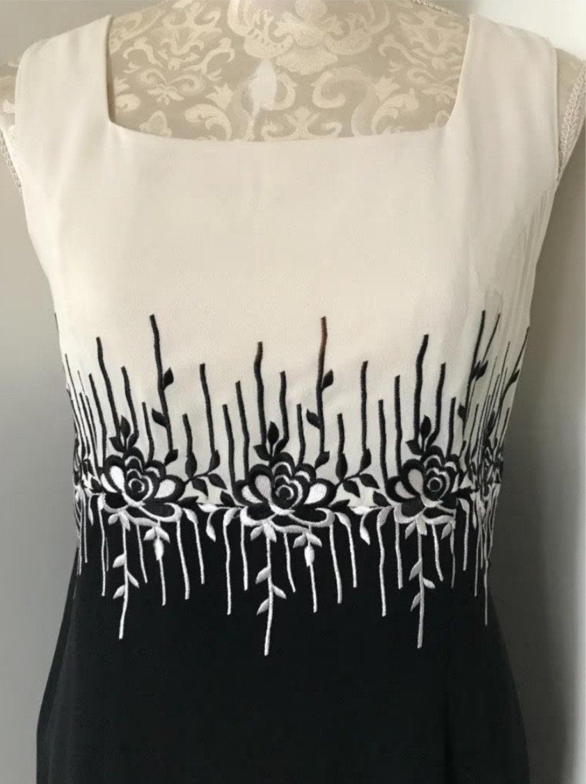 Vintage Jurk, Maat 38/40 (M), Zwart, Ophalen of Verzenden, Zo goed als nieuw