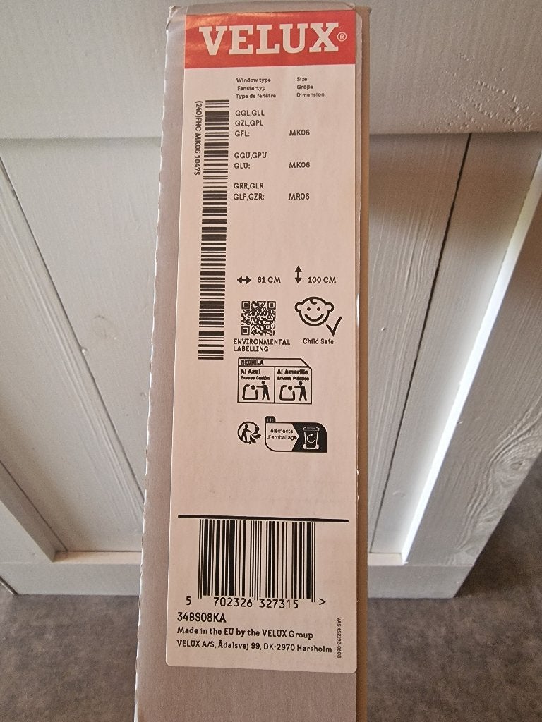 Velux verduisterende Plisse FHC MK06 1047S  Nieuw, Huis en Inrichting, Stoffering | Gordijnen en Lamellen, Ophalen, Overige materialen