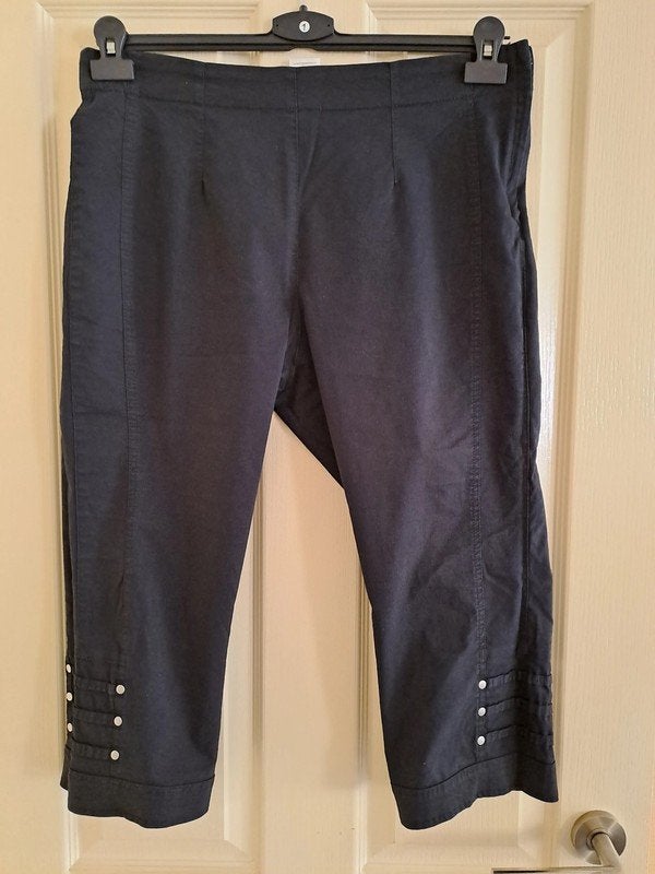 Zwarte 3/4 broek maat 44, Zwart, Ophalen of Verzenden, Miss Etam, Gedragen