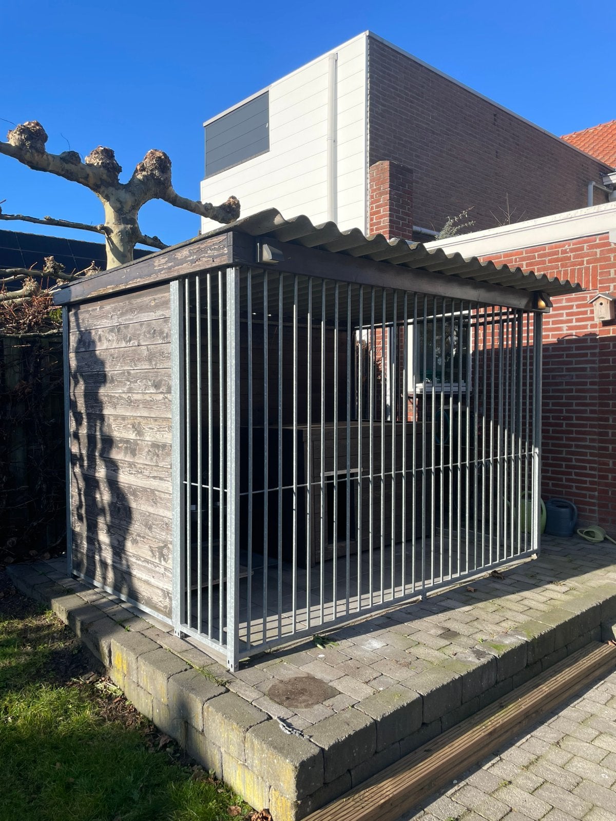 Hondenren 3x2m incl geisoleerd nachthok, Ophalen, Hondenkennel, 110 cm of meer, 100 cm of meer