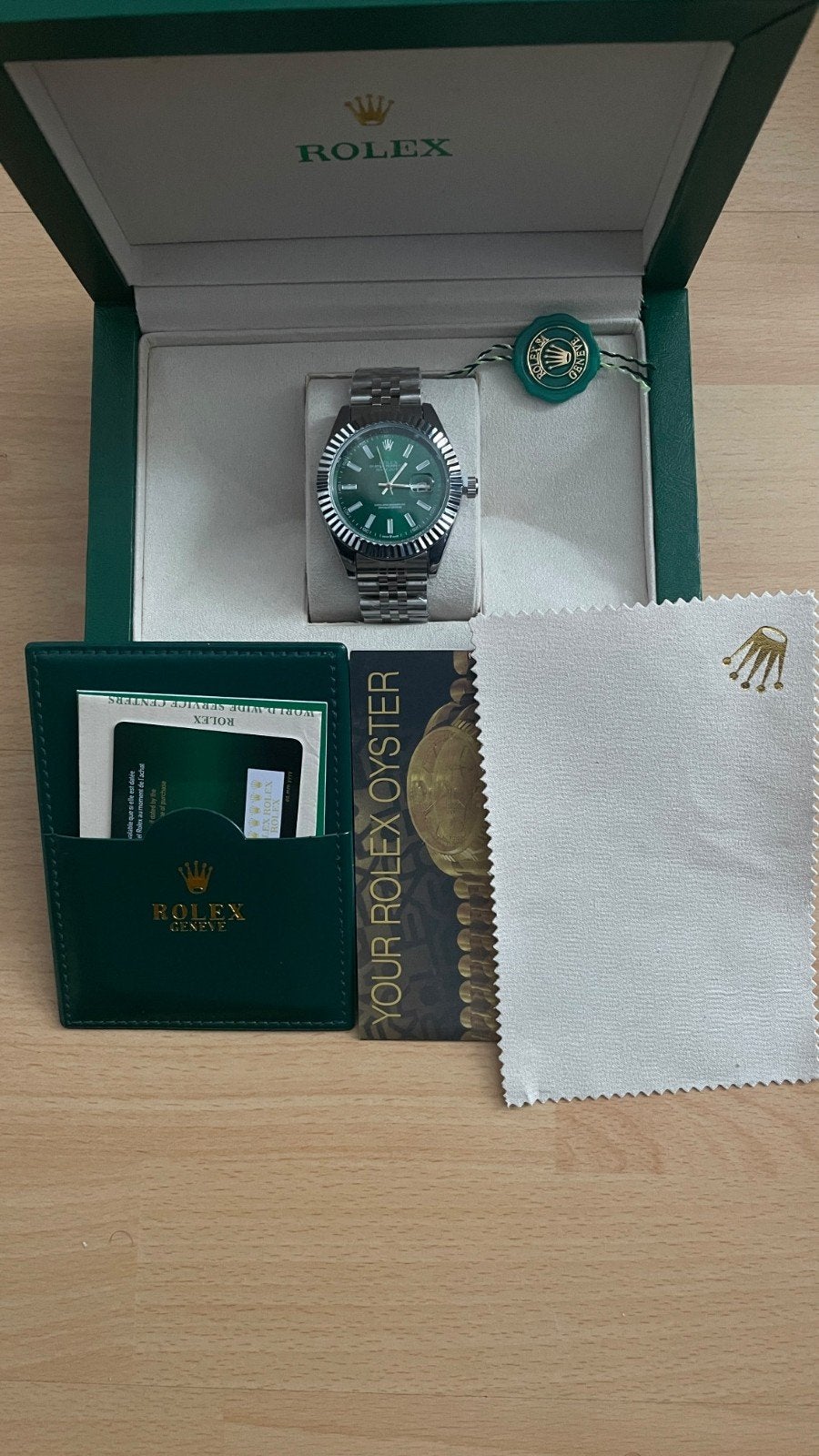 Luxe Horloge Set (Datejust Model) – Inclusief Doos, Papieren, Overige merken, Staal, Met bandje, Polshorloge