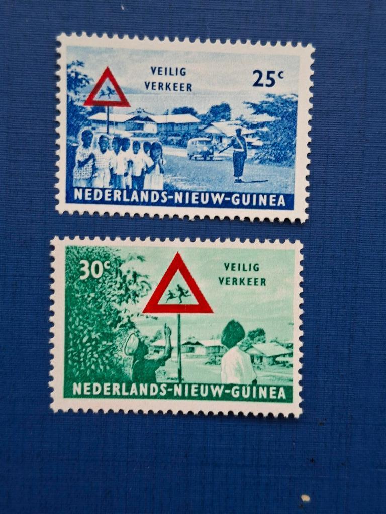 Postzegel NL Nieuw Guinea 1962 PF Veilg Verkeerzegels 11-04, Ophalen of Verzenden, Postfris, Nieuw-Guinea