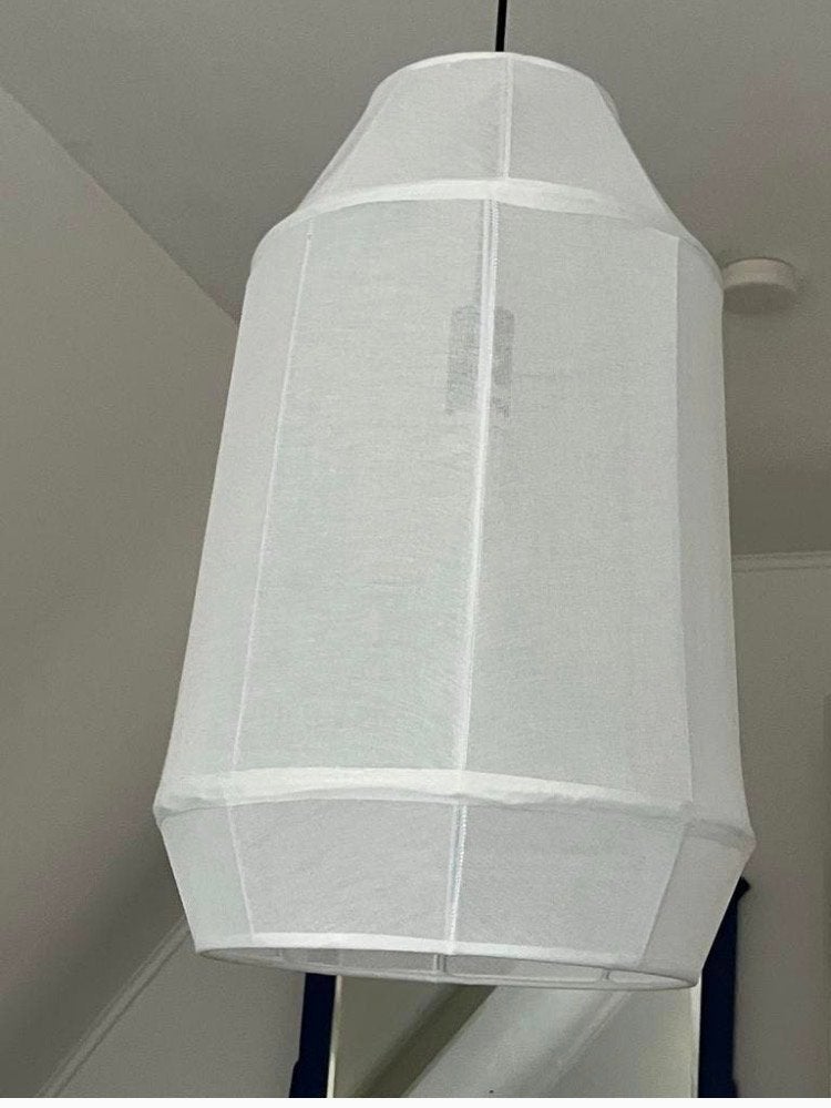 Japandi Hanglamp van Dunne organza Stof, Ophalen of Verzenden, Zo goed als nieuw, Textiel, Japandi
