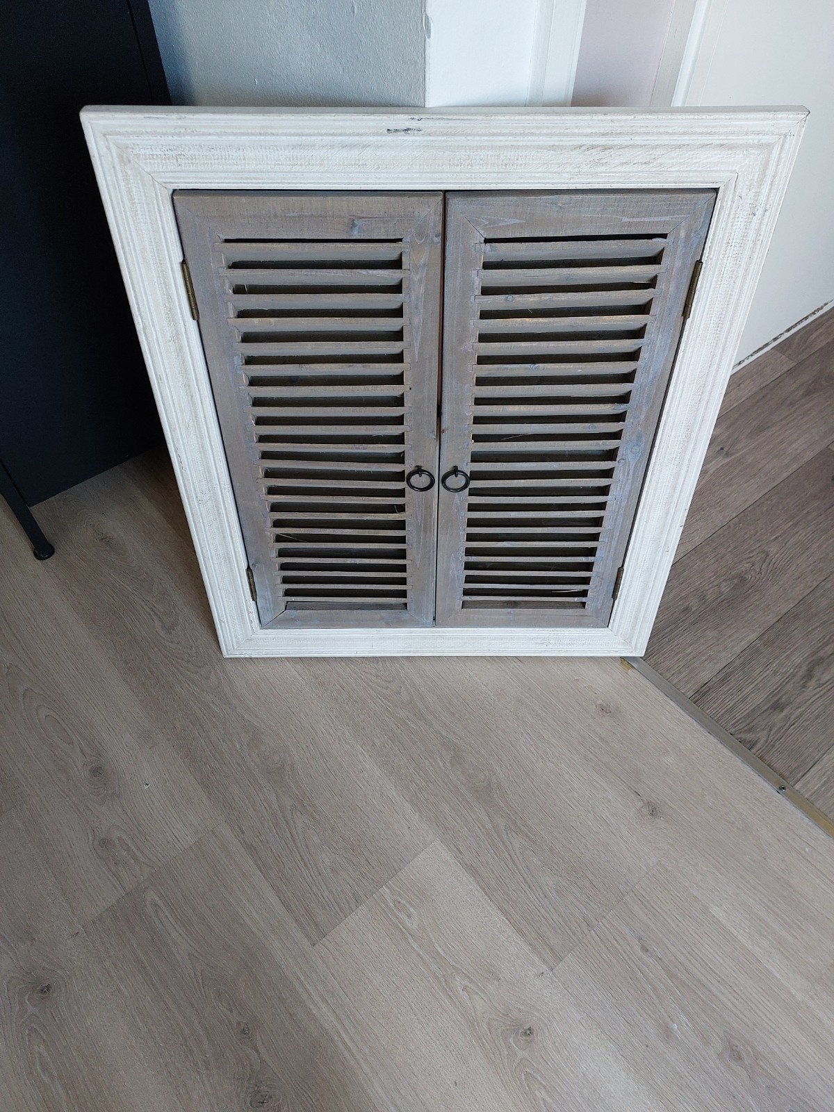 Spiegel met luiken - Brocante stijl, Ophalen of Verzenden