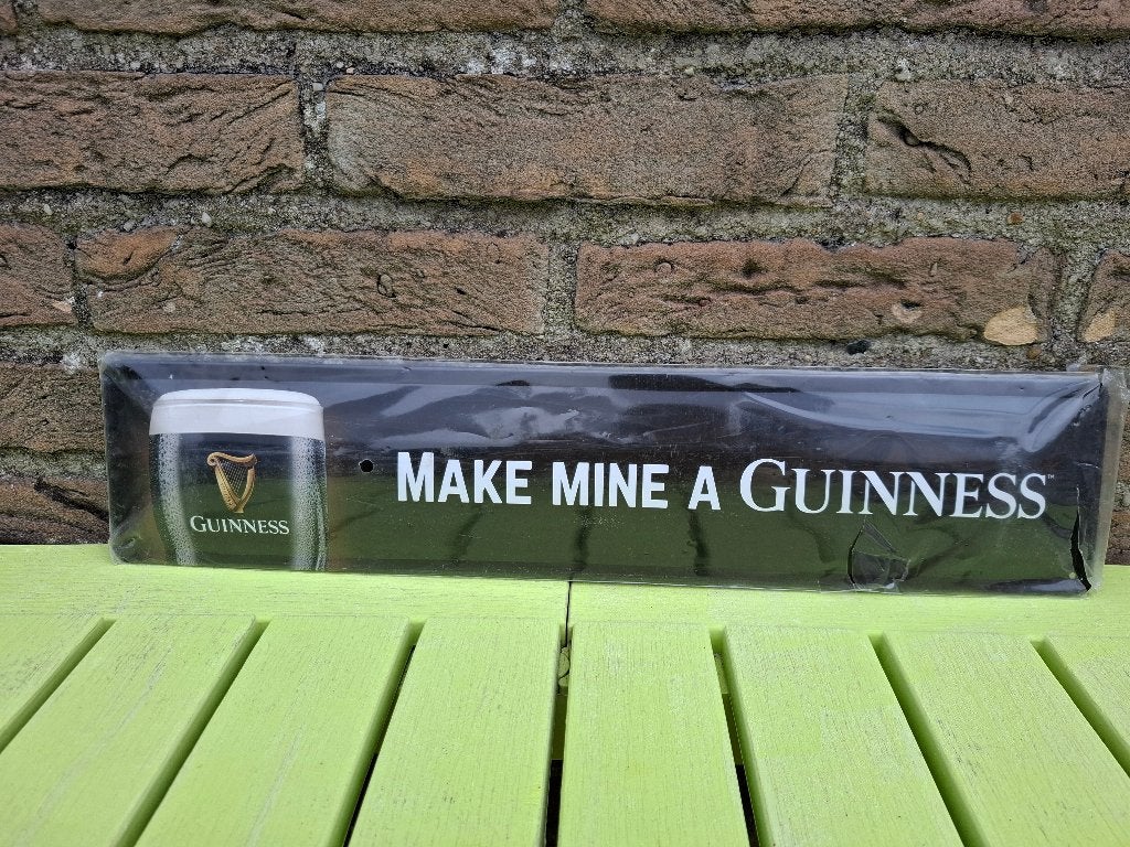 Reclamebord Make mine a Guinness, Ophalen of Verzenden, Nieuw, Reclamebord, Plaat of Schild, Overige merken
