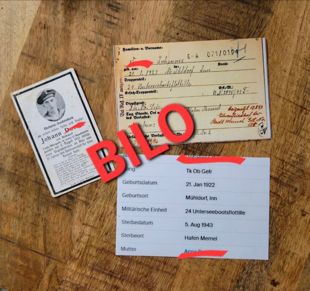 Duits Kriegsmarine U-Boot Sterbebild-Deathcard -Bidprent WK2, Ophalen of Verzenden, Marine, Duitsland