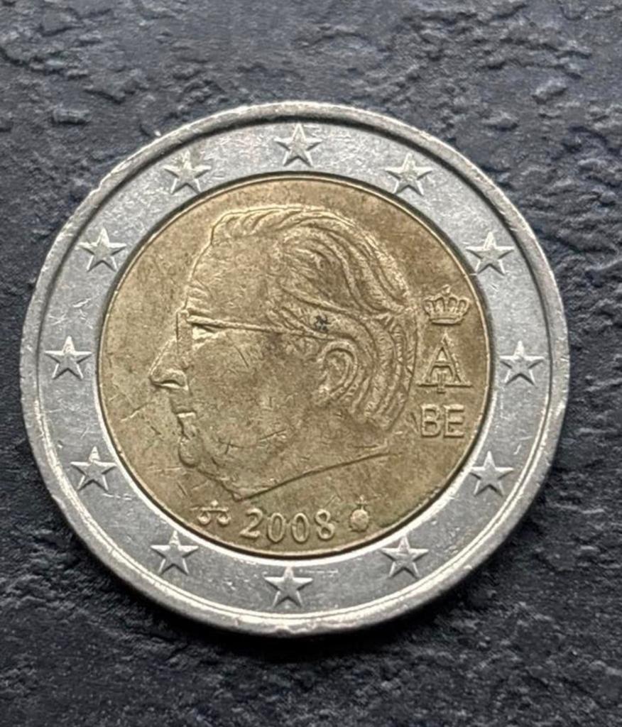 2 Euro munt België 2008 Koning Albert II, Postzegels en Munten, Munten | Europa | Euromunten, Ophalen of Verzenden, België, 2 euro