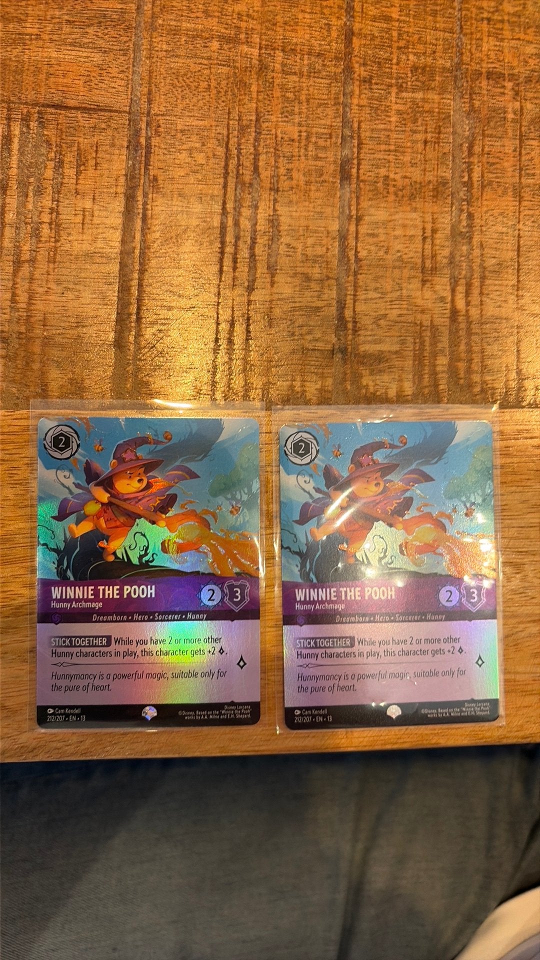 Lorcana winnie the pooh epic attack of the vine 2x, Ophalen of Verzenden, Zo goed als nieuw
