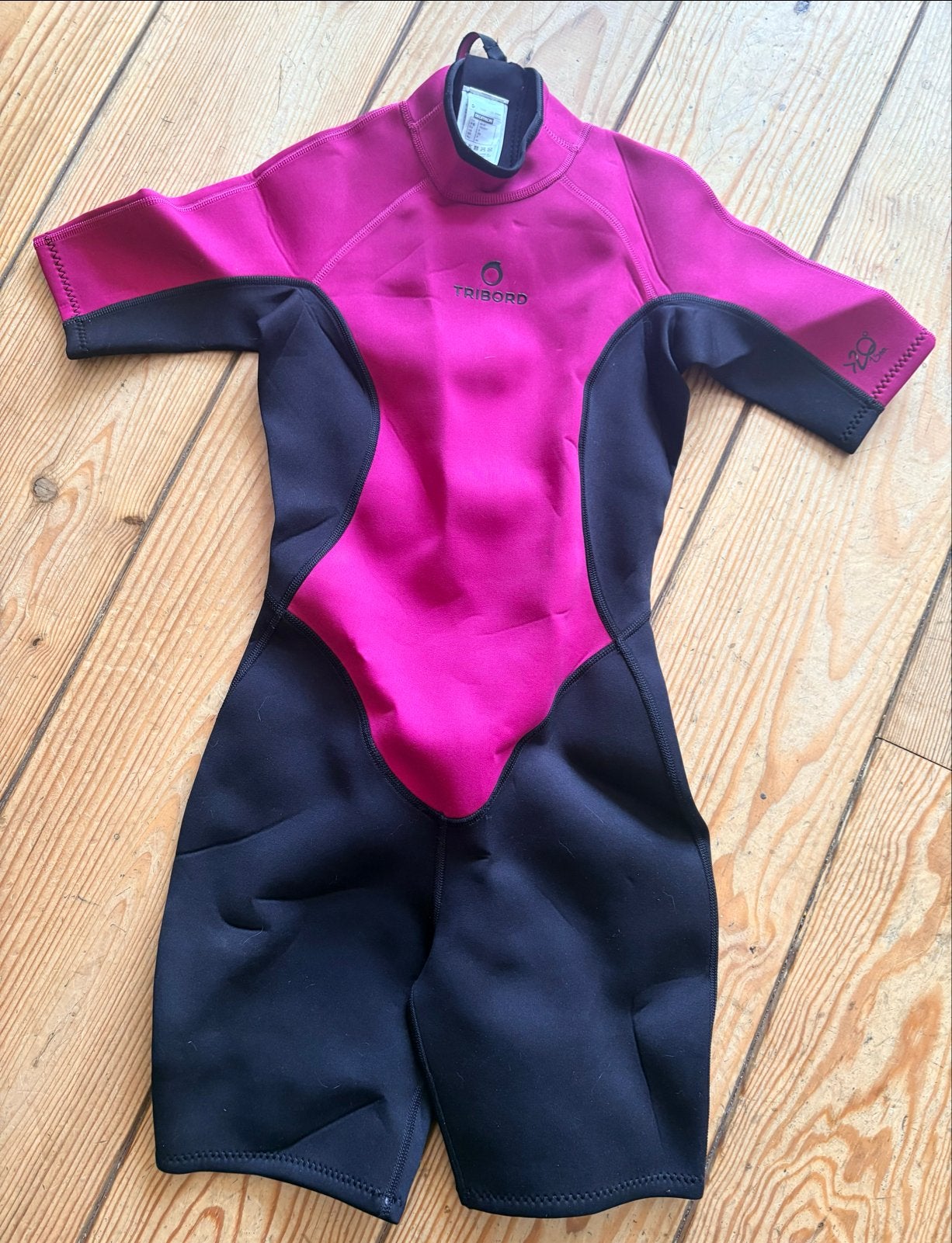 Decathlon Tribord Shorty Wetsuit - Roze/Zwart (XS), Watersport en Boten, Watersportkleding, Ophalen of Verzenden, Gebruikt, Dame