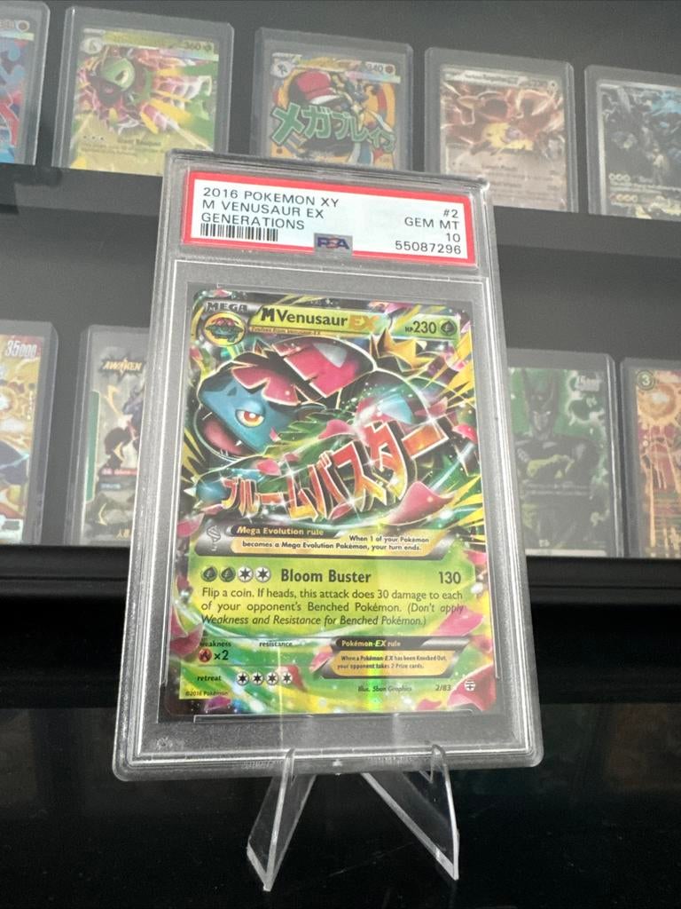 M venusaur EX Pokemon XY 2016 PSA10 holo, Ophalen of Verzenden, Zo goed als nieuw