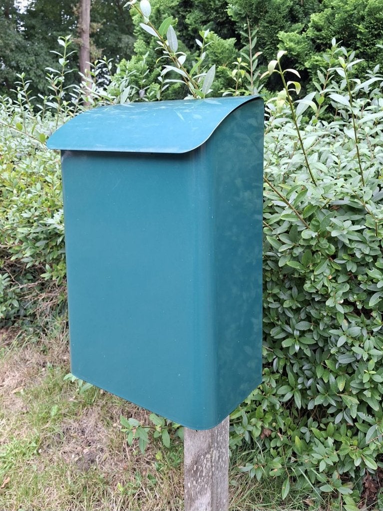 Brievenbus, staand met slot., Tuin en Terras, Brievenbussen, Ophalen of Verzenden, Zo goed als nieuw, Staal, Staande brievenbus