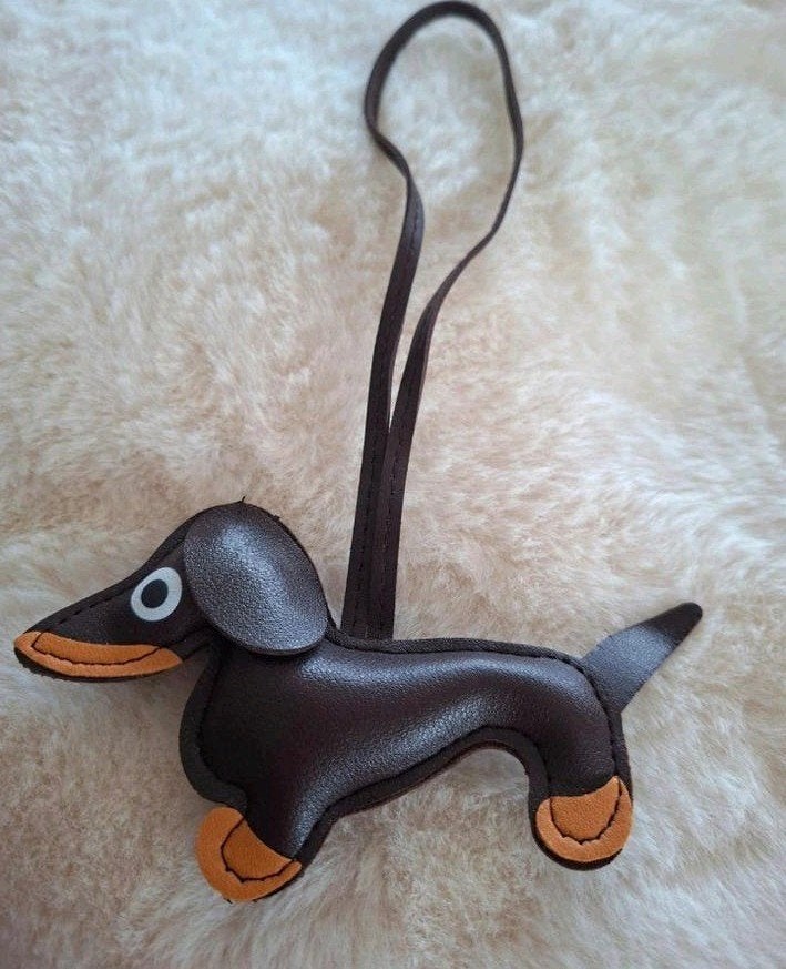 Sleutelhanger Teckel Hondje - Bruin Leer, Ophalen of Verzenden, Nieuw, Dier of Natuur