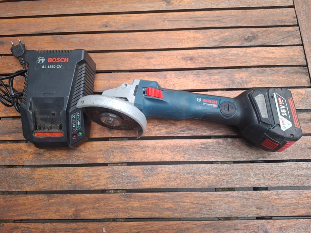 Bosch 18v, Doe-het-zelf en Verbouw, Ophalen, Minder dan 700 watt, Haakse handslijpmachine