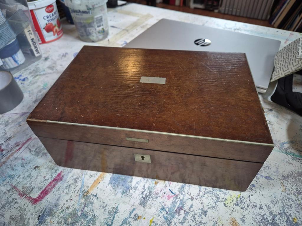 Oud schrijfkistje of naaikistje, Ophalen of Verzenden