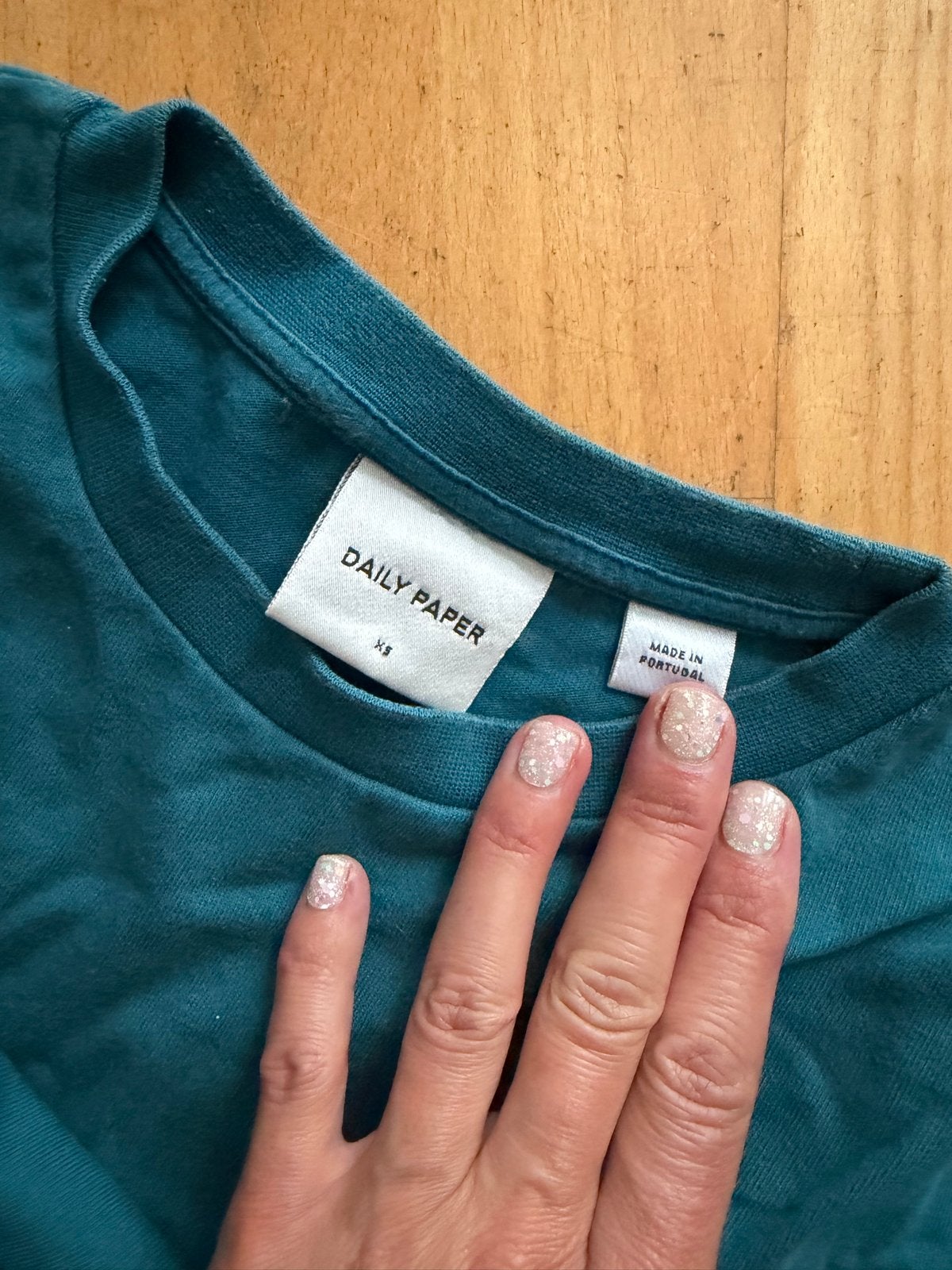Daily Paper T-shirt - Groen/Blauw - Maat XS, Ophalen of Verzenden, Zo goed als nieuw, Maat 46 (S) of kleiner, Blauw