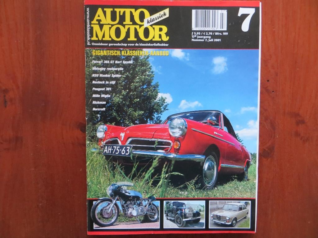 Auto Motor Klassiek 7 2001 Peugeot 301, NSU Spider, 365 GT, Ophalen of Verzenden, Nieuw, Peugeot