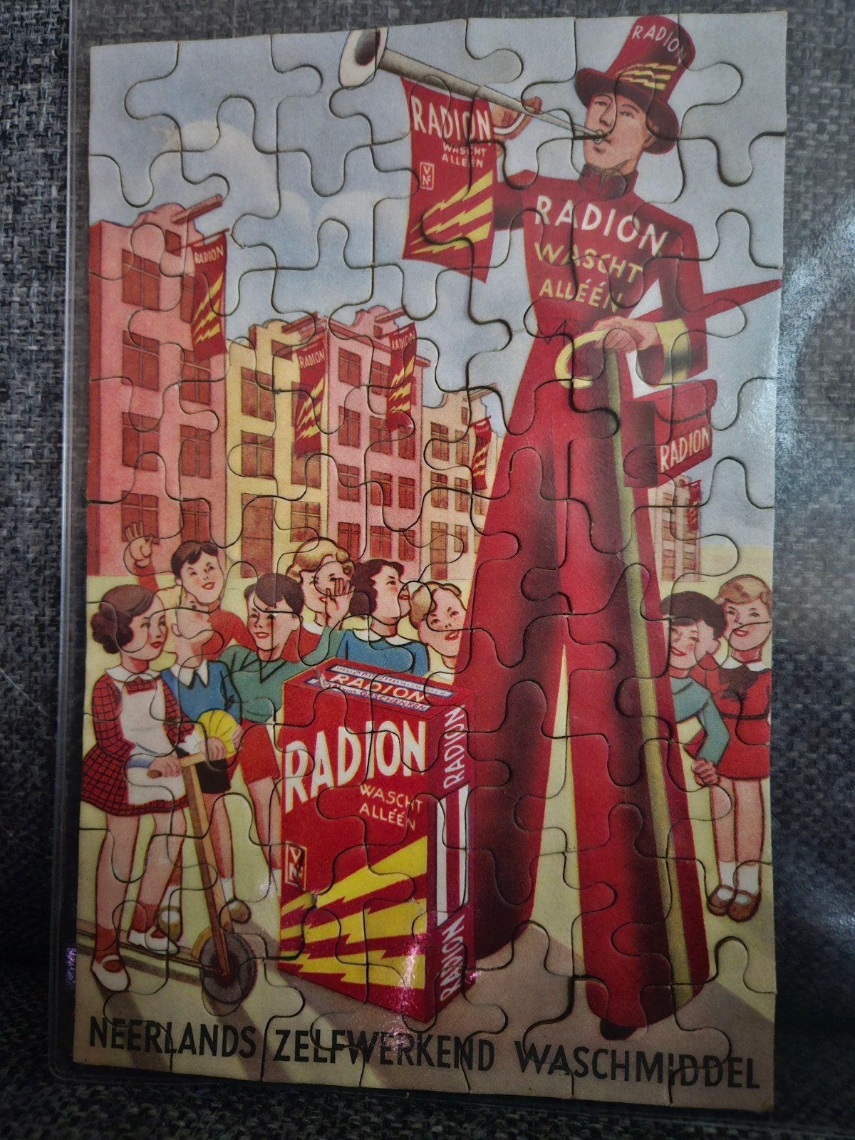 Vintage Radion Waspoeder Reclame Puzzel, Verzamelen, Verzenden, Zo goed als nieuw, Overige typen