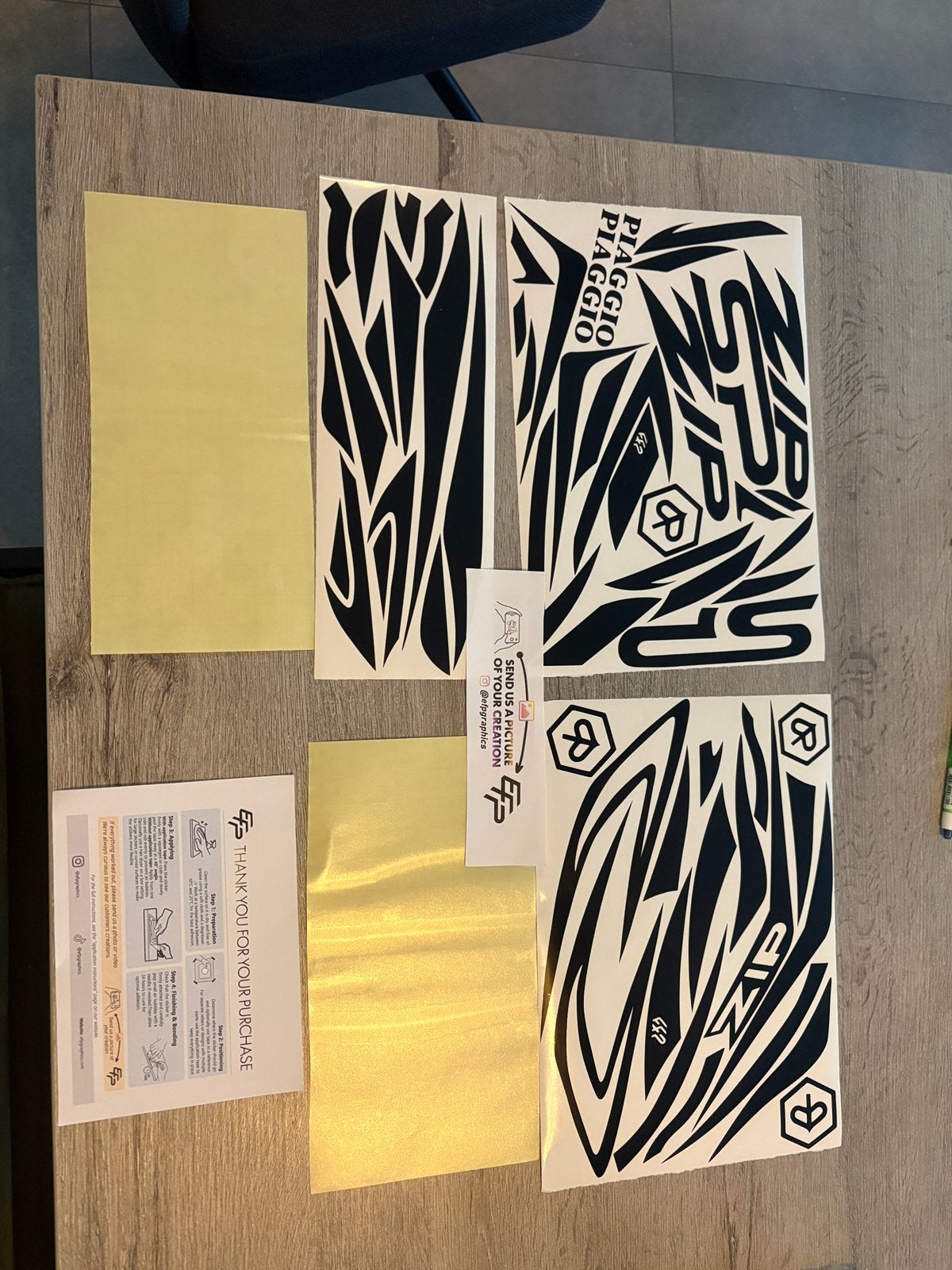 Sticker set voor zip sp kappen set, Ophalen of Verzenden, Zo goed als nieuw