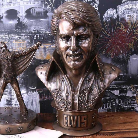 Elvis Aaron Presley Buste beeld King of Rock and Roll, Americansaleshop@gmail.com, Me, Pop, Beeldje of Miniatuur, Nieuw