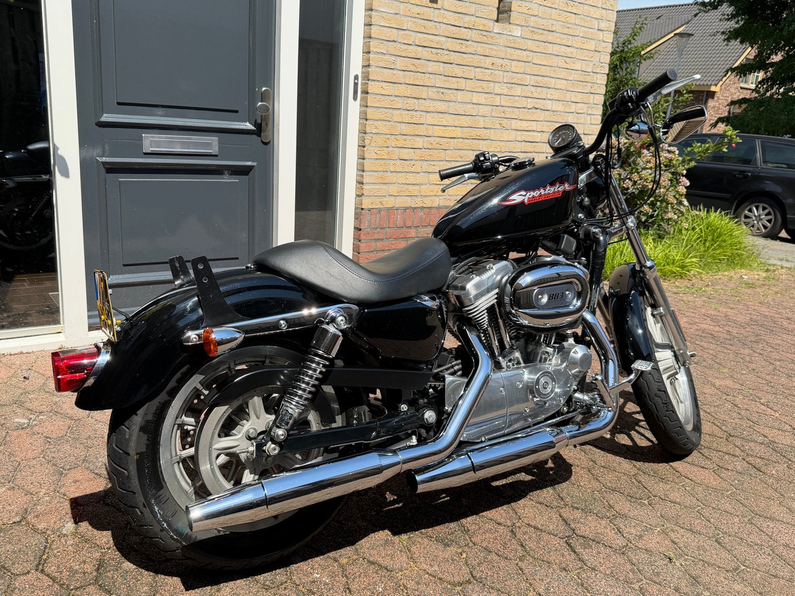 Harley-Davidson Sportster XL 883 zwart 2004, Motoren, Motoren | Harley-Davidson, 2 cilinders, Chopper, Gebruikt, Particulier