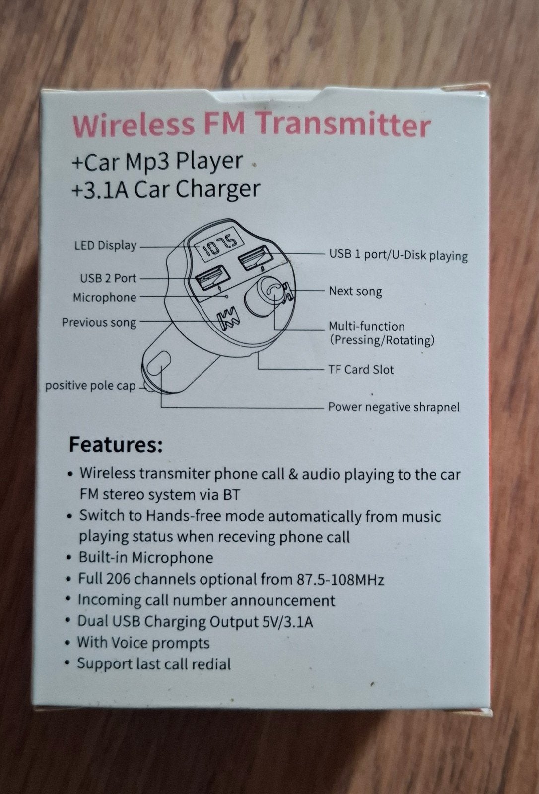 Nieuwe Wireless FM Transmitter + Car MP3 Player + Oplader, Ophalen of Verzenden, Nieuw