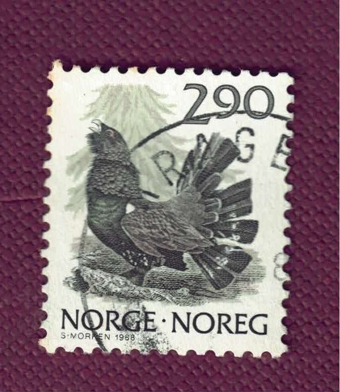 Fauna - Dieren - Korhoen - Norge - Noreg - 2.90 - gebr, Ophalen of Verzenden, Gestempeld, Dier of Natuur