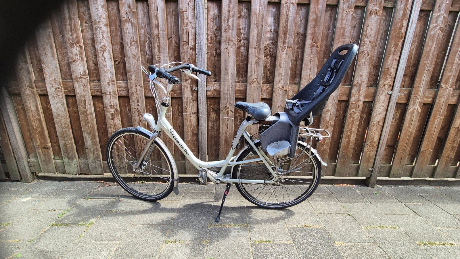 Gazelle fiets met yepp kinderzitje, Fietsen en Brommers, Fietsen | Dames | Damesfietsen, Ophalen, Gebruikt, Versnellingen, 50 tot 53 cm