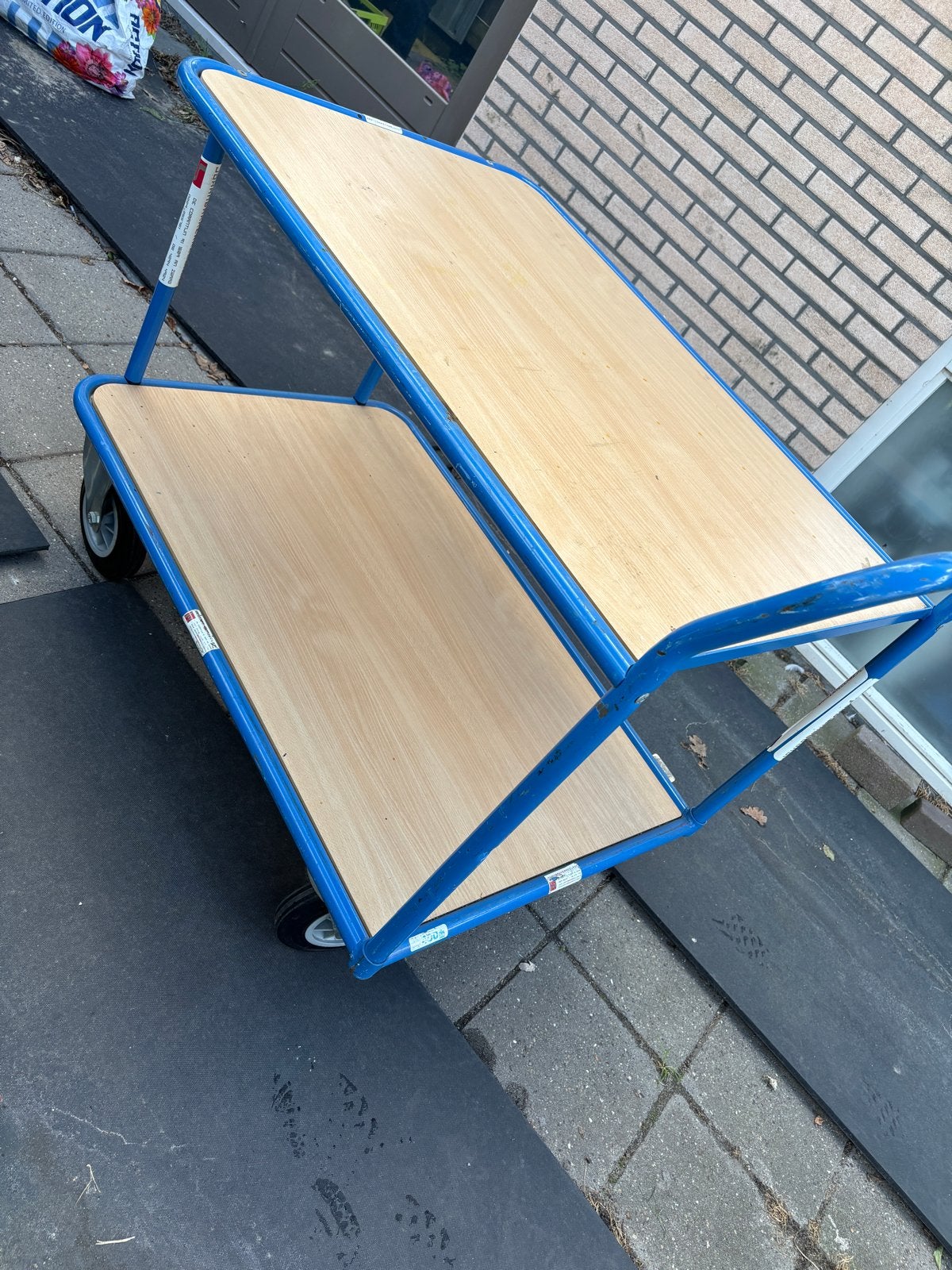 Plateauwagen transportkar met twee etages, Ophalen, Gebruikt, Transportkar