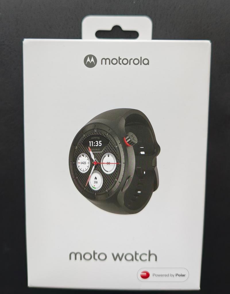 Moto Watch - Nieuw in doos, Sieraden, Tassen en Uiterlijk, Smartwatches, Nieuw, Android, Zwart, Afstand, Calorieverbanding, Conditie