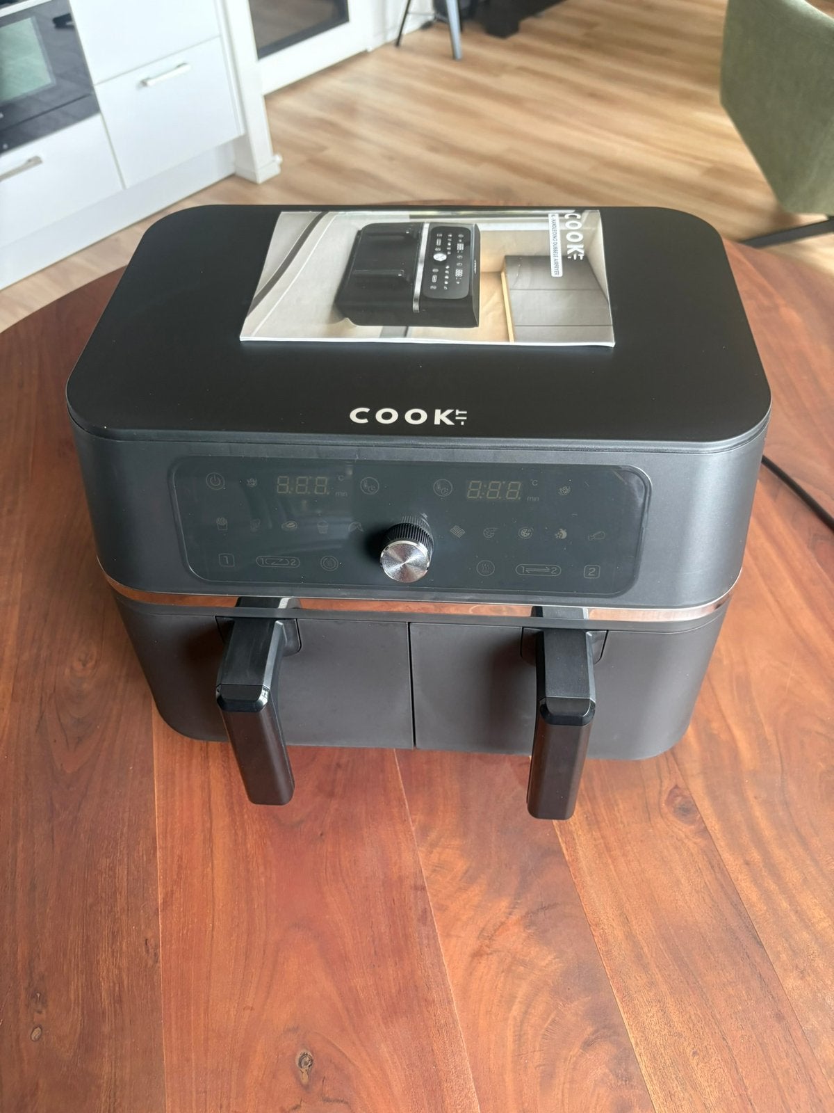 Dubbele airfryer, Witgoed en Apparatuur, Airfryers, Ophalen of Verzenden, Zo goed als nieuw, Airfryer