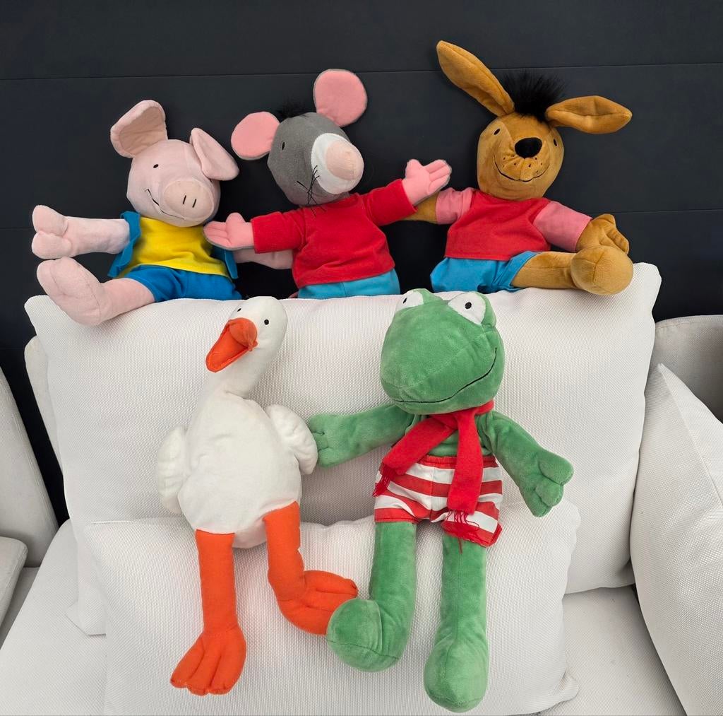 Grote Kikker handpoppen (decoratie), Kinderen en Baby's, Speelgoed | Knuffels en Pluche, Ophalen of Verzenden