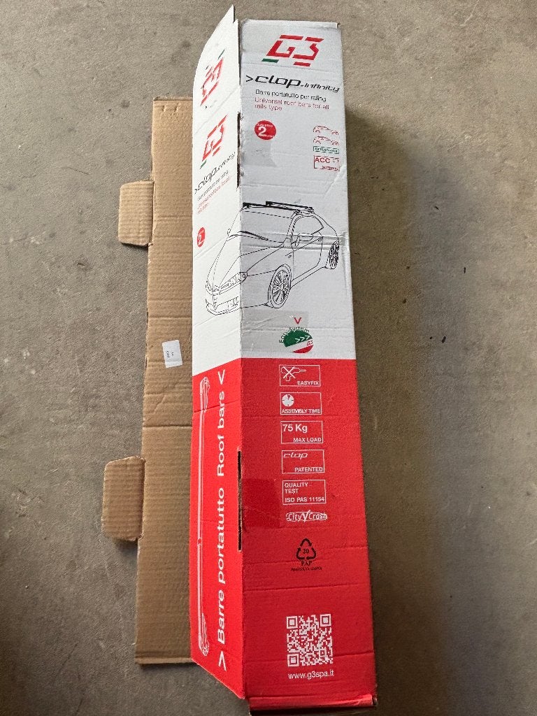 Universele dakdragers G3 Italia, Ophalen, Gebruikt