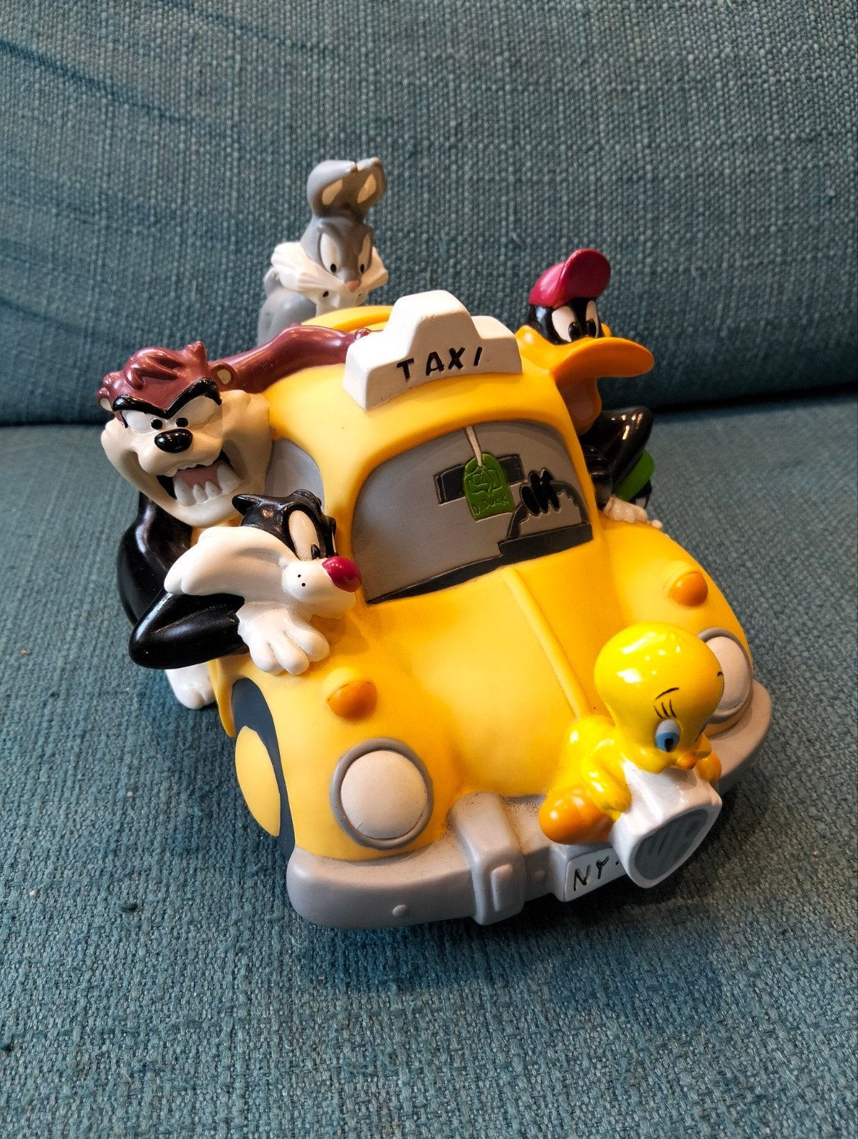 Vintage Looney Tunes NYC Taxi Spaarpot, Origineel WB 1998, Verzamelen, Ophalen, Zo goed als nieuw