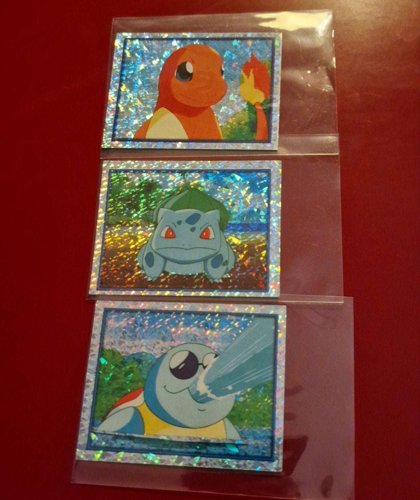 2000 Charmeleon / Squirtle / Bulbasaur Holo Set Merlin, Ophalen of Verzenden, Zo goed als nieuw, Foil