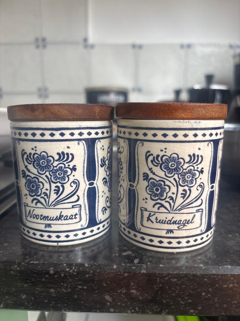 Vintage Waechterbach kruidenpotjes (2 stuks), Ophalen of Verzenden, Zo goed als nieuw, Overige