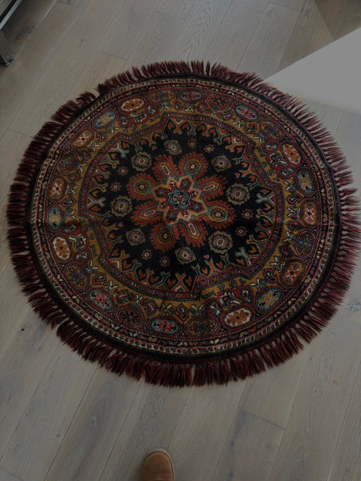 Retro vloerkleed, Ophalen of Verzenden, Rond, 150 tot 200 cm