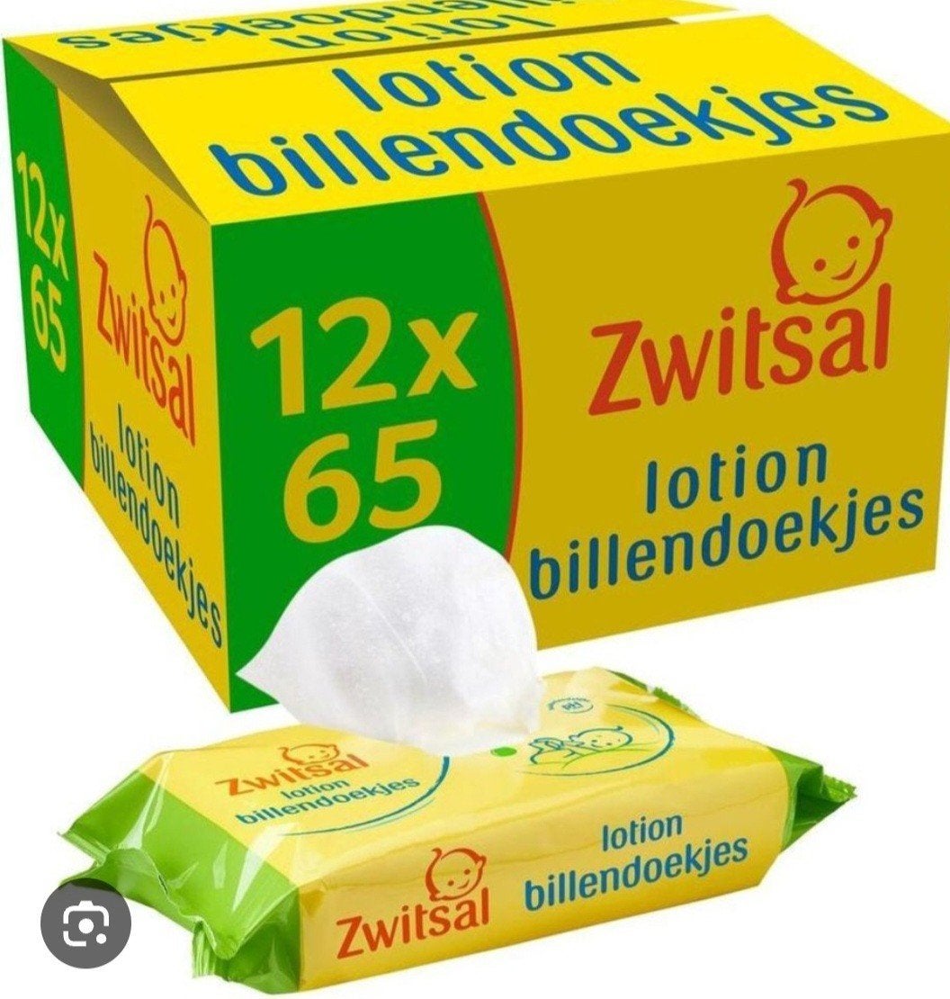 Zwitsal Lotion Billendoekjes - 12x65 stuks voordeelpak, Ophalen, Nieuw