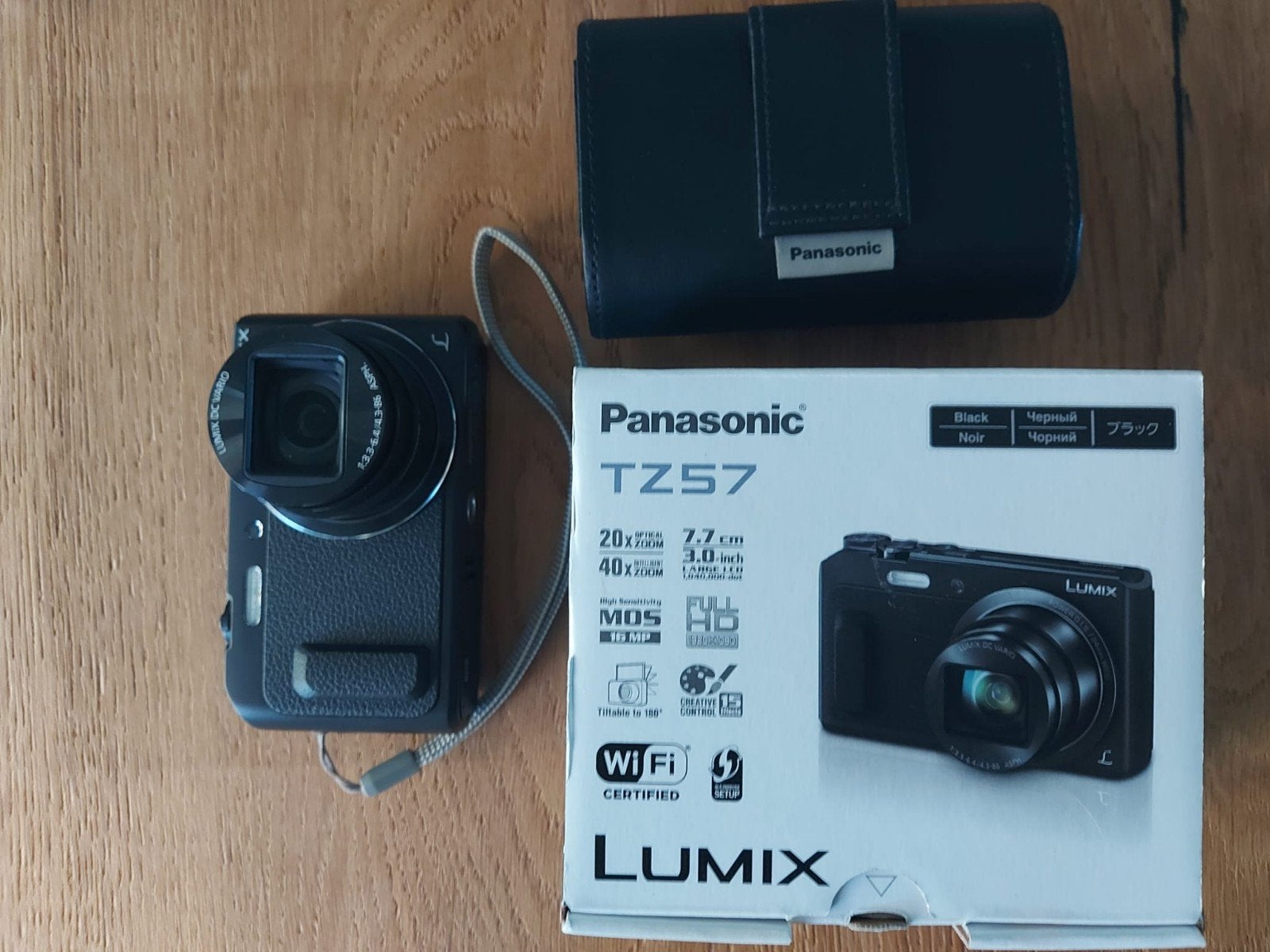 Panasonic Lumix TZ57 compactcamera met WiFi en 20x zoom, Audio, Tv en Foto, Fotocamera's Digitaal, Ophalen, Panasonic, Cameratas