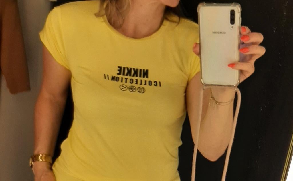 Nikki shirt 36, Ophalen of Verzenden, Zo goed als nieuw, Maat 36 (S), Korte mouw